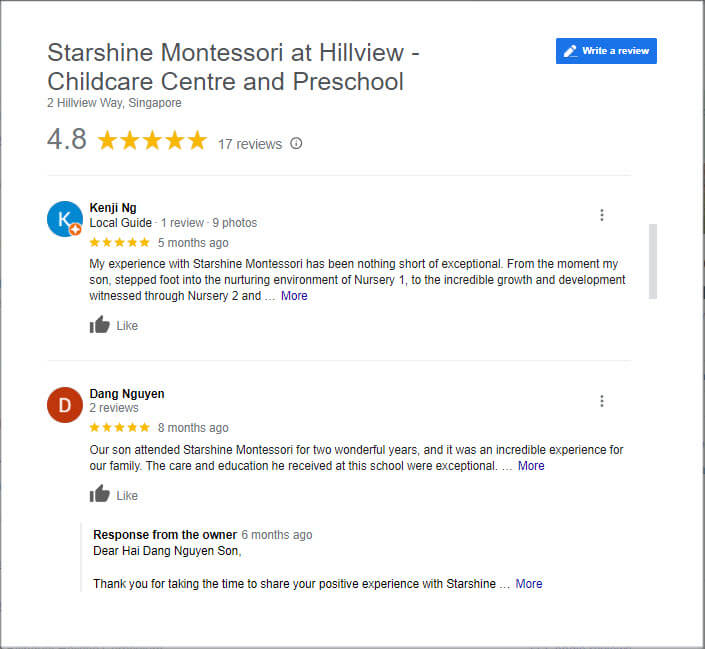 Success Stories & Testimonials at Starshine Montessori