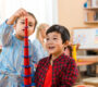 Kids Building Tower Classroom 90x80